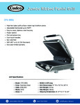 Jumbo Ribbed Panini Grill Spec Sheet
