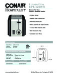 CPT320WH Cuisinart extended stay toaster spec sheet CPT320WH Cuisinart extended stay toaster spec sheet