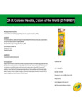 CRAYOLA COLORED PENCILS COLORS OF THE WORLD 251684607