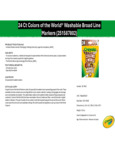 CRAYOLA WASHABLE BROAD LINE MARKERS COLORS OF THE WORLD 251587802