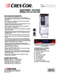 Cres Cor RO-151-FUA-350 350 Degree Oven Specsheet
