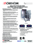 Cres Cor RR1332WDX and RR1332WDE Retherm Heat-N-Hold Oven Spec Sheet