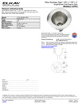 Elkay CUPR5 Spec Sheet Elkay CUPR5 Spec Sheet
