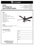 RESIDENTIAL FAN 52IN BLACK/OAK, OTTO RESIDENTIAL FAN 52IN BLACK/OAK, OTTO