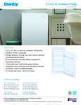 Danby DAR032B2WM Spec Sheet