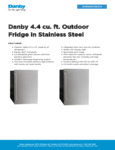 Danby DAR044A1SSO-6 Spec Sheet