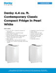 Danby DAR044A6PDB Spec Sheet