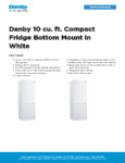 Danby DBMF100B1WDB Spec Sheet