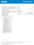 Danby DCR032A2WDD Spec Sheet