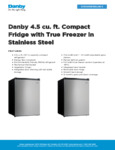 Danby DCR045B1BSLDB-3 Spec Sheet