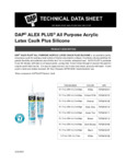 Dap ALEX PLUS® All Purpose Acrylic Specsheet