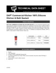 DAP Commercial Kitchen Sealant Specsheet DAP Commercial Kitchen Sealant Specsheet