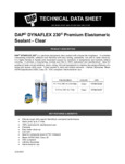 DAP DYNAFLEX 230 Clear Specsheet