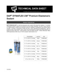 DAP DYNAFLEX 230 Colors Specsheet DAP DYNAFLEX 230 Colors Specsheet