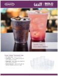 Dart Conex Galaxy & Solo Party Cups Specsheet