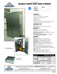 Tabco - double mop sink cabinet spec Tabco - double mop sink cabinet spec