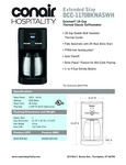 DCC-1170BKW Cuisinart 10- Cup Thermal Programmable Coffee maker spec sheet