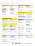 Defibtech Lifeline AUTO Specsheet Defibtech Lifeline AUTO Specsheet