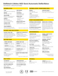 Defibtech Lifeline Semi-Auto Specsheet Defibtech Lifeline Semi-Auto Specsheet