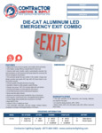 DIE-CAT ALUMINUM LED EMERGENCY EXIT COMBO SPEC SHEET
