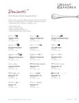Oneida Donizetti Line Flatware Spec sheet