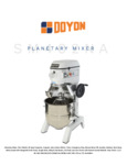Doyon Commercial Planetary Floor Mixer Specsheet