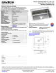 Elkay DSESR127221 Spec Sheet Elkay DSESR127221 Spec Sheet