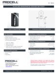Duracell Procell PC1300 Batteries Specsheet