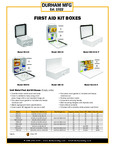 Durham 508-43 First Aid Kit Box Spec Sheet Durham 508-43 First Aid Kit Box Spec Sheet