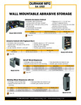 Durham Wall-Mountable-Abrasive-Storage Spec Sheet Durham Wall-Mountable-Abrasive-Storage Spec Sheet