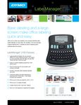 DYMO LM210D specsheet DYMO LM210D specsheet