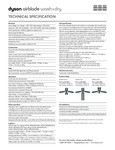 Dyson Airblade Wash Dry Specsheet