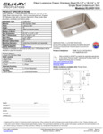 Elkay ELUH211510 Spec Sheet