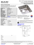 Elkay 438EHD14145 Spec Sheet