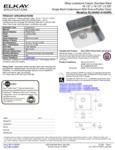 Elkay ELUHAD141455PD Spec Sheet