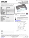 Elkay ELUHAD191645 Spec Sheet