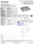 Elkay ELUHAD211555 Spec Sheet