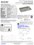 Elkay ELUHAD281655PD Spec Sheet