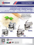 European light and moderate-duty cheese graters OMCAN