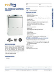ECOLINE U/C CHEMICAL SANITIZING specsheet ECOLINE U/C CHEMICAL SANITIZING specsheet