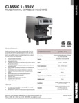 Unic Classic 1 Spec Sheet Unic Classic 1 Spec Sheet