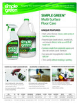 Flyer_EN-US_SimpleGreenMultiSurfaceFloorCare specs Flyer_EN-US_SimpleGreenMultiSurfaceFloorCare specs