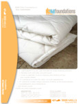 FOUNDATIONS ECO COMFORT spec sheet FOUNDATIONS ECO COMFORT spec sheet