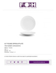 Front of the House DSP022WHP22 Spiral® 9 1/2" White Porcelain Plate Specsheet