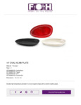 FOH Kiln 14" x 9" Oval Plate Specsheet FOH Kiln 14" x 9" Oval Plate Specsheet
