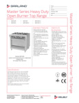Garland Master Series MST43 Specsheet