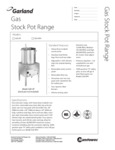 Garland G20-SP Stock Pot Range Specsheet Garland G20-SP Stock Pot Range Specsheet