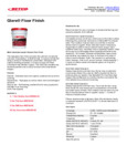 Glare Floor Finish Spec Sheet Glare Floor Finish Spec Sheet