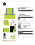 GloWear 8260FRHL Hi-Vis FR Safety Vest Spec Sheet GloWear 8260FRHL Hi-Vis FR Safety Vest Spec Sheet