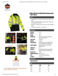 GloWear 8353 Hi-Vis Softshell Water-Resistant Jacket Spec Sheet GloWear 8353 Hi-Vis Softshell Water-Resistant Jacket Spec Sheet